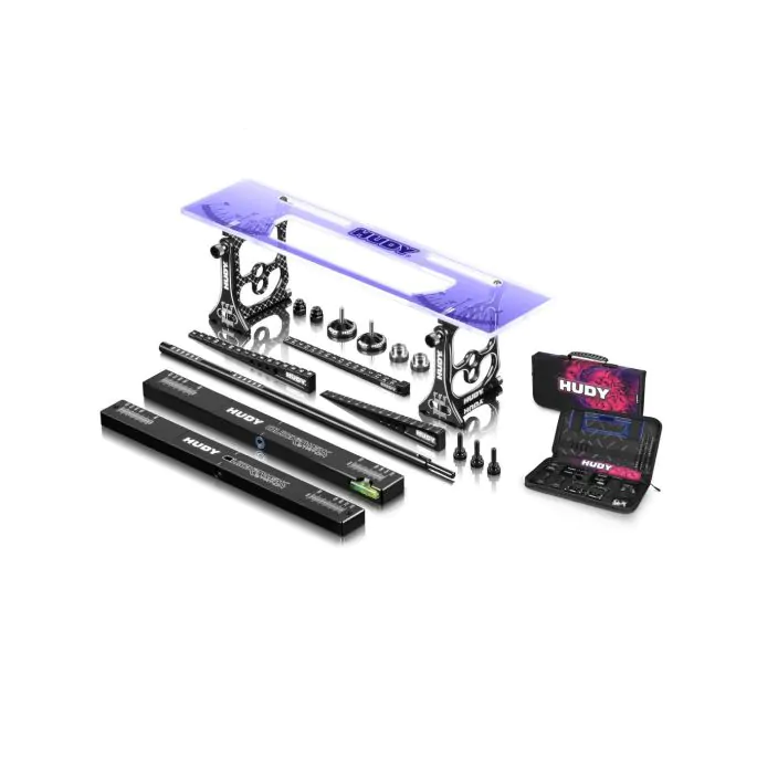 HUDY Setup System & Werkzeug Set inkl. Tasche für 1:10 oder 1:12 Pan Car Fahrzeuge