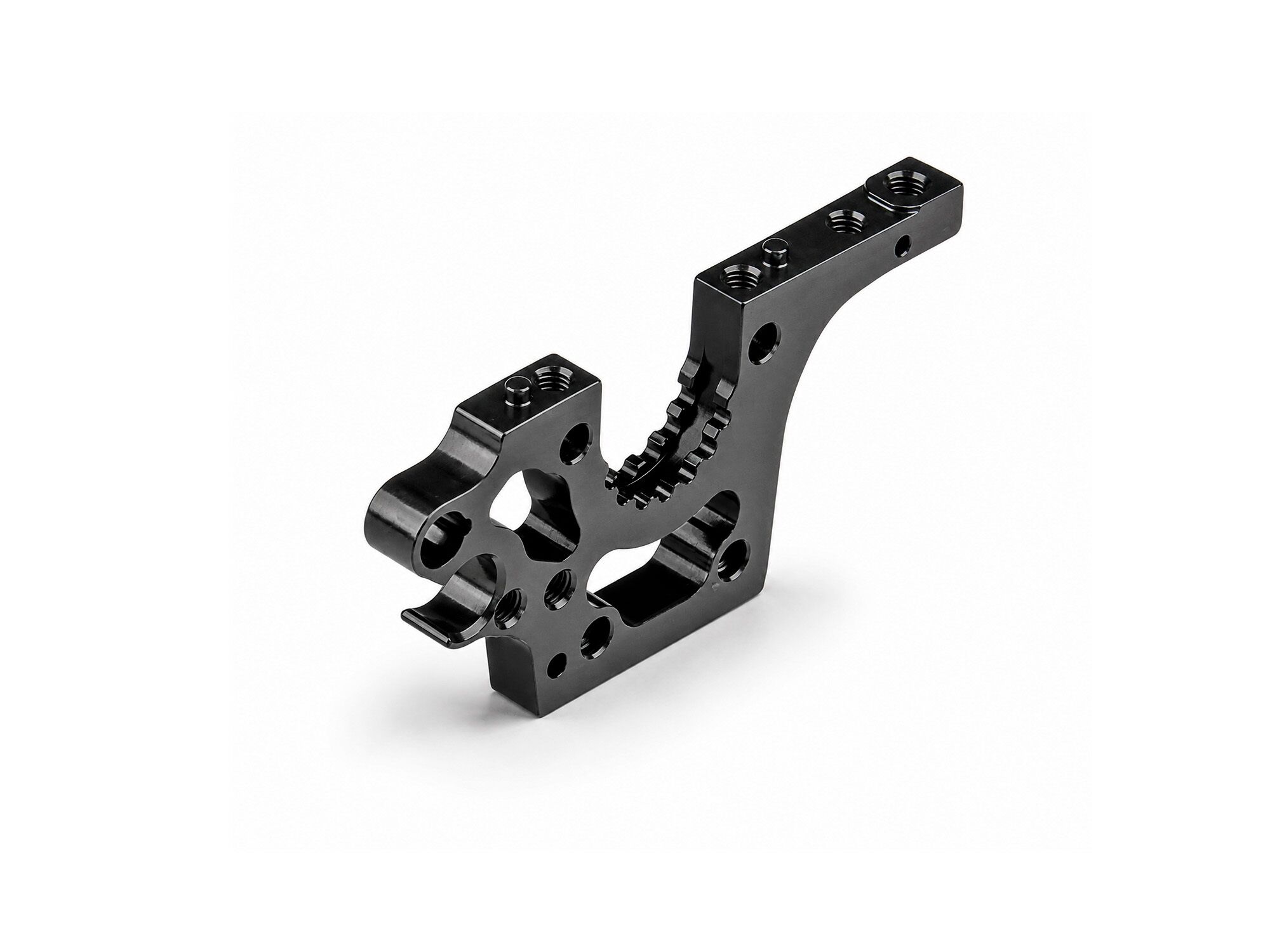 XRAY X4F-27 Alu Front Bulkhead - Adjustable Flex (1)