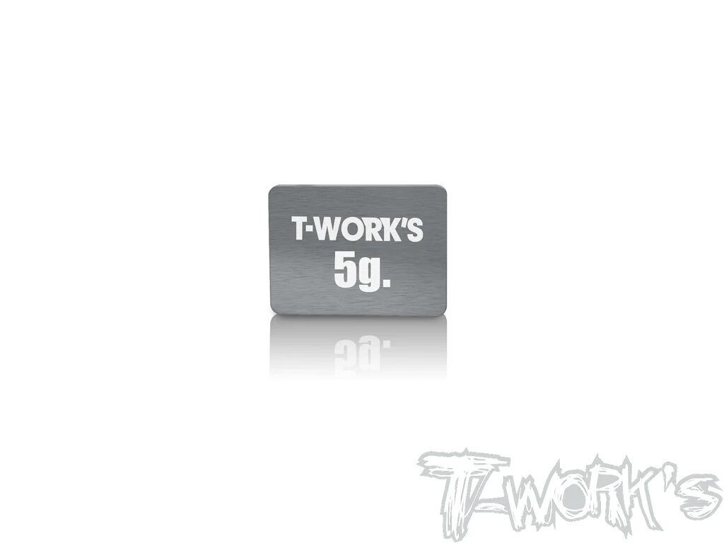 T-Work`s Tungsten Balance Gewicht für Awesomatix A800R/RR 5g (13,8 x 18,9 x 1mm)