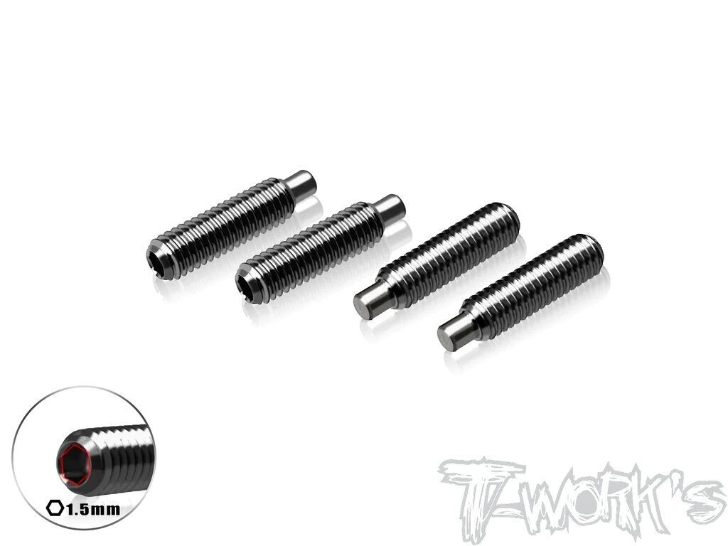 T-Work`s Titanium Set Screw 3x12mm for Shock Holder Xray X4-2024 (4)