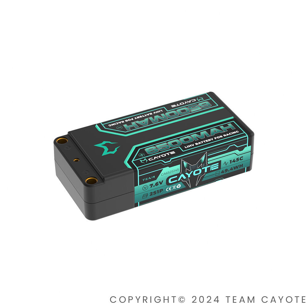 CAYOTE Racing 6500mAh 2S Shorty LiPo Akku 7,6V 145C 228g