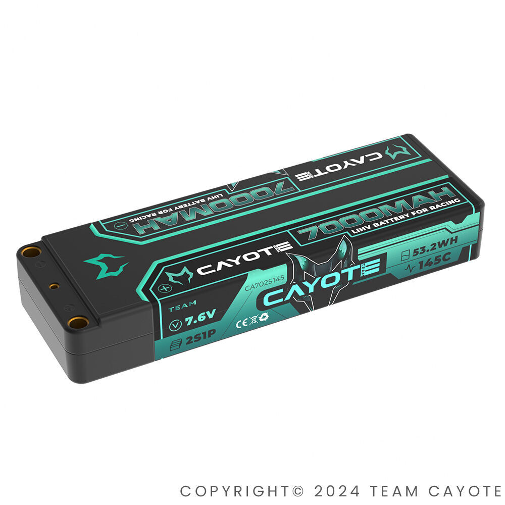 CAYOTE Racing 7000mAh 2S LiPo Akku 7,6V 145C 274g