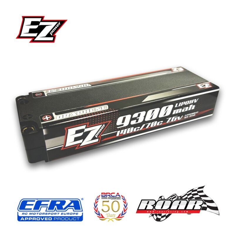 EZ Power HV Graphene LiPo Battery 9300mAh 7,6V 1 40/70C, 5mm - 325g
