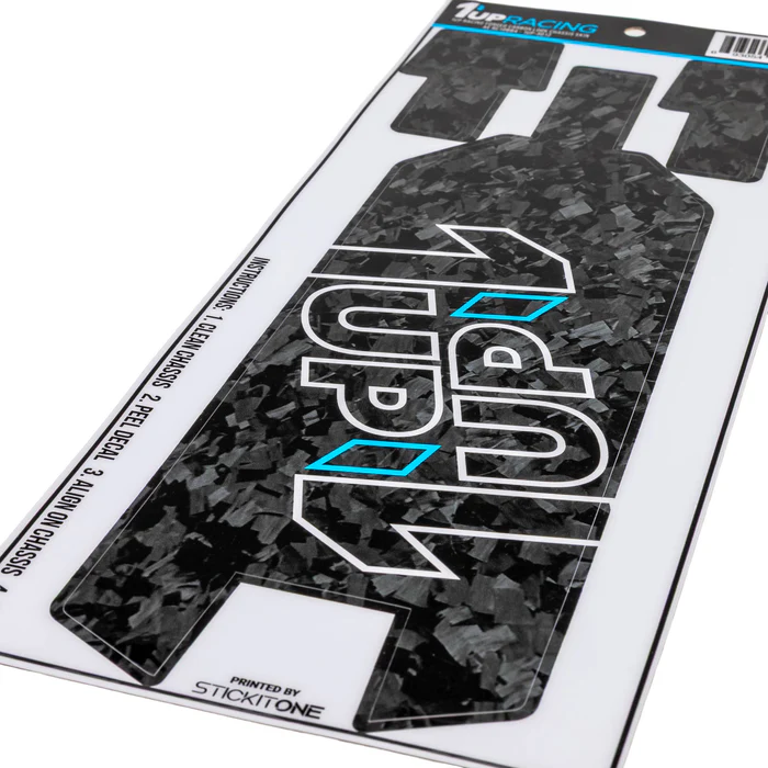1up Racing Forged Carbon Look Chassis Schutzfolie Associated RC10B84 (1)