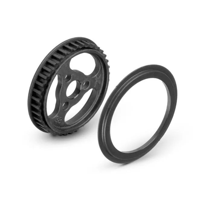 XRAY X4-2026 Composite Pulley 38T for Aluminum Solid Axle (1)