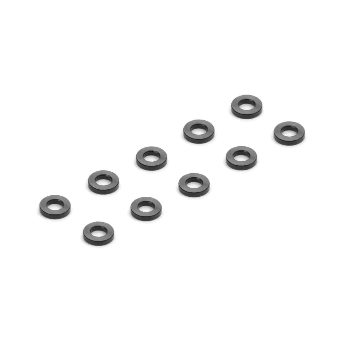 XRAY XP10 Aluminium Unterlegscheibe 2,5 x 5 x 1,0mm - Schwarz (10)
