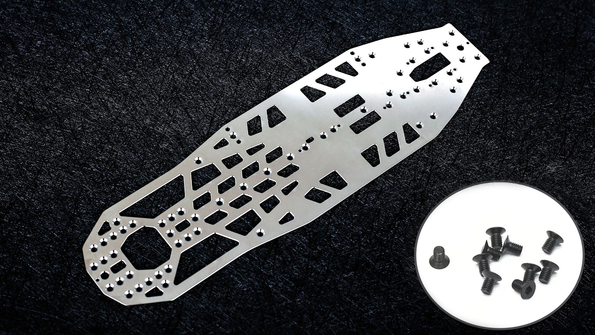 WeiRC Stahl Chassis 1,2mm für Schumacher FT9 inkl. Stahlschrauben Set