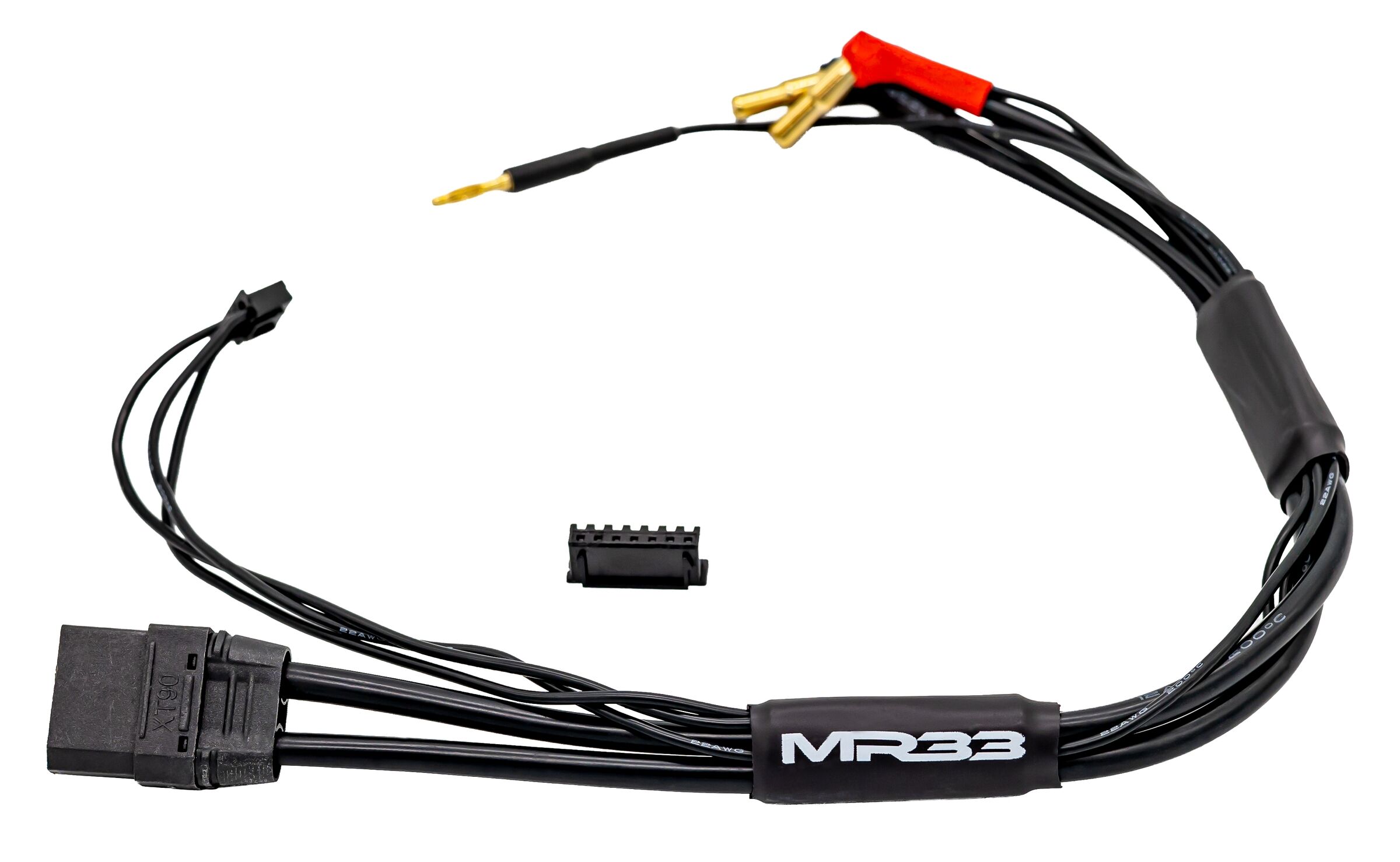 MR33 2S XT90 Ladekabel 300mm (4/5mm Dual Plug - XH) - Schwarz