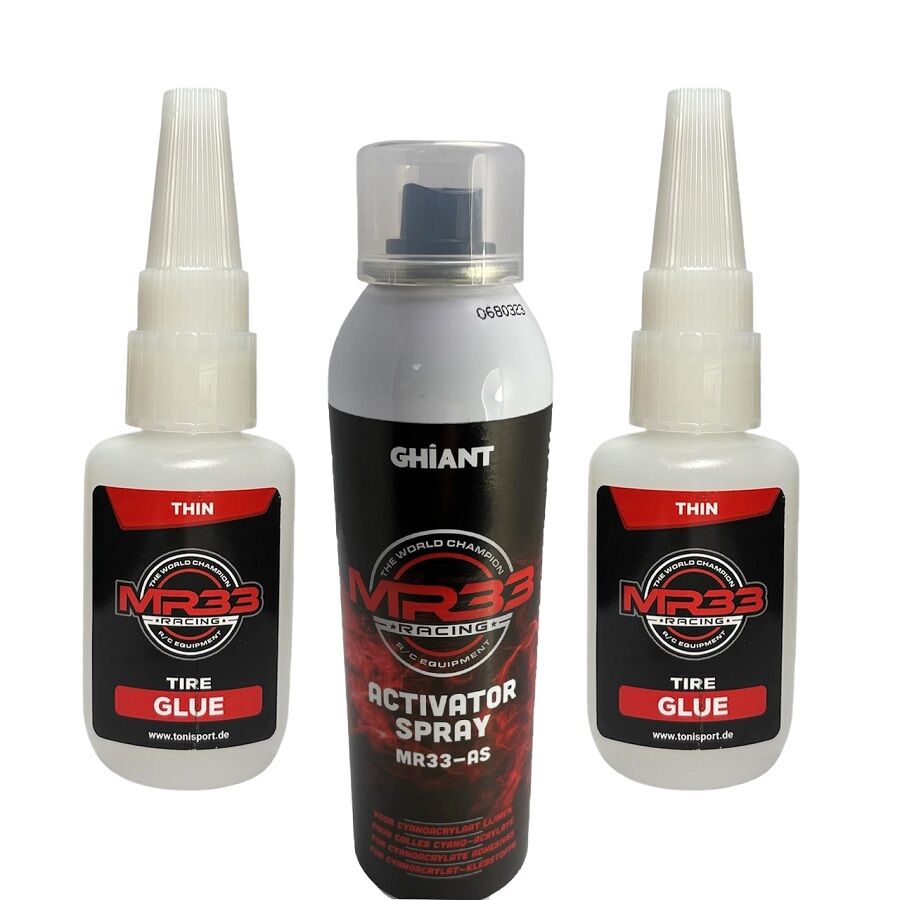 MR33 Super Glue Sekundenkleber und Aktivator Set (2+1)