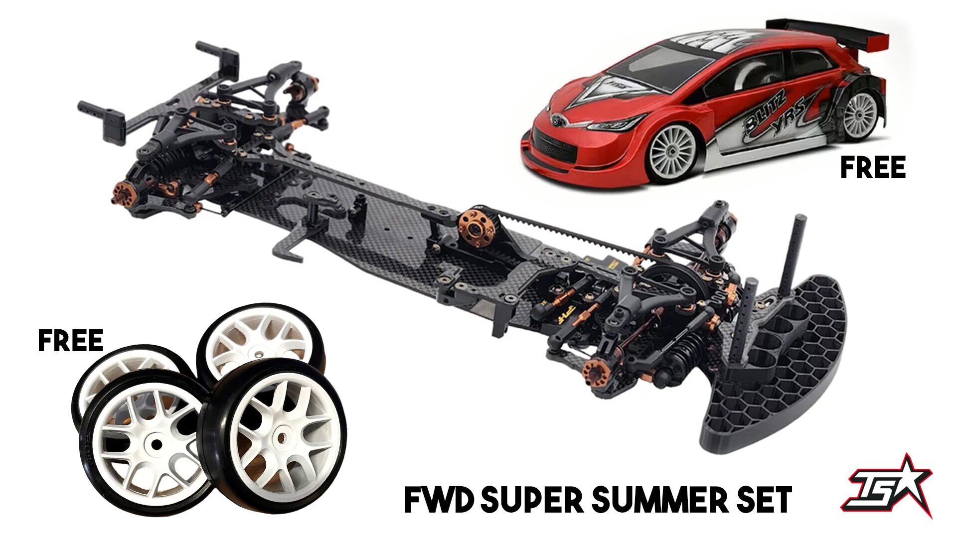 SUMMER SET RC MAKER SP1-F FWD Baukasten 1:10 - Kohlefaser Chassis