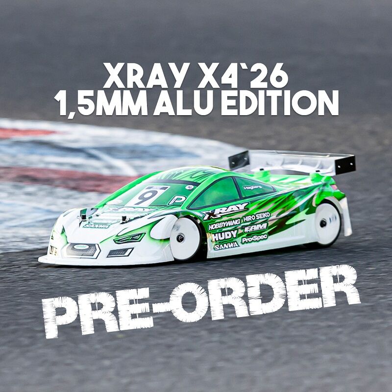 XRAY X4`26 Tourenwagen Baukasten 1:10 mit 1,5mm Aluminium Chassis