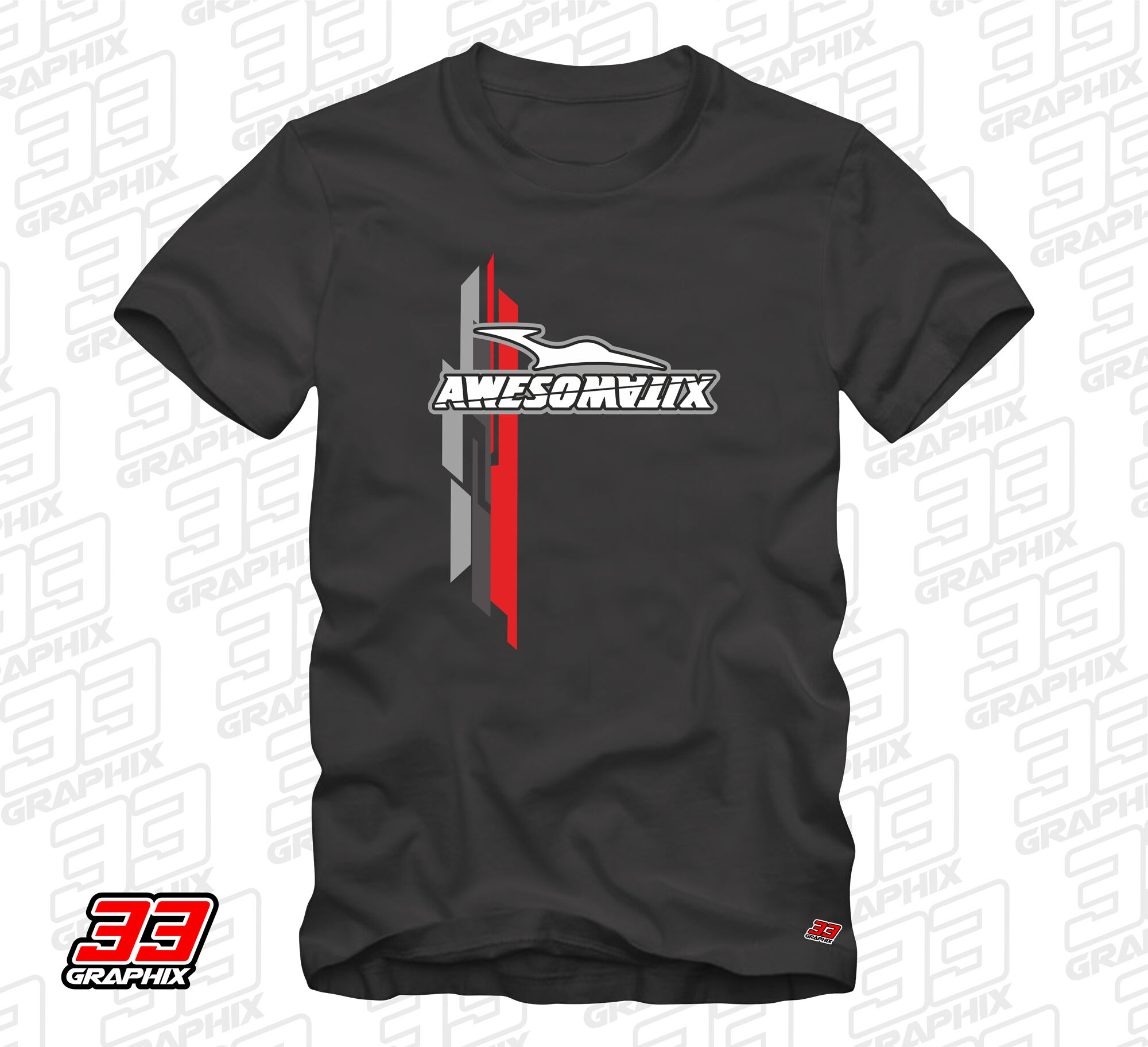 Awesomatix Team T-Shirt by 33Graphix - Black
