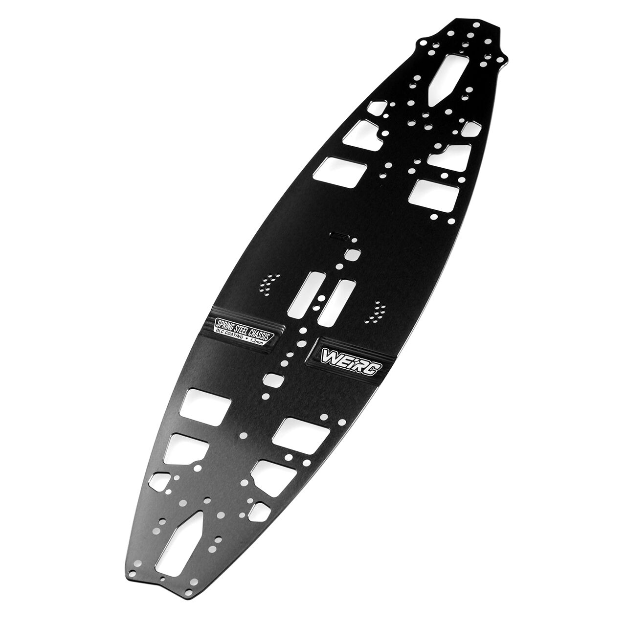 WeiRC DLC Stahl Chassis 1,2mm für Mugen Seiki MTC-3 (148g) - Schwarz