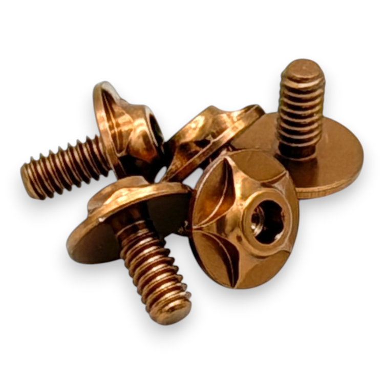 INOV8 X-Lite Bronze 7075 Aluminium Large Button Head Screws M2x4mm (5)