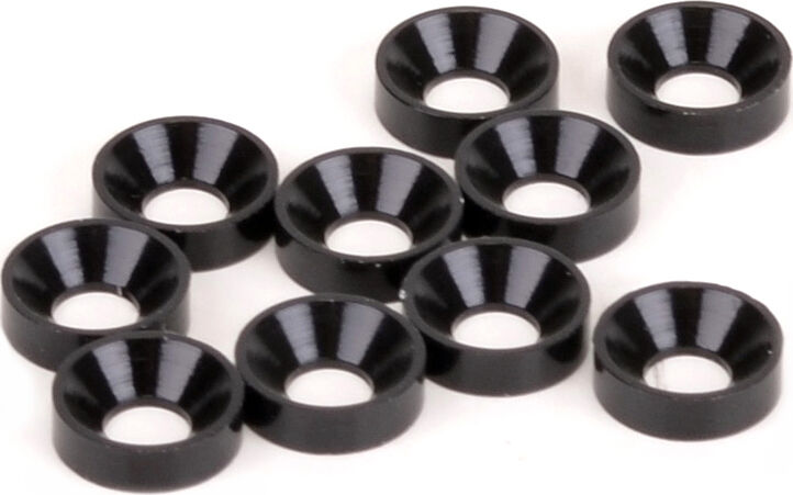 Schumacher Eclipse 6 Aluminum Countersunk Washers M3 - Black (10)