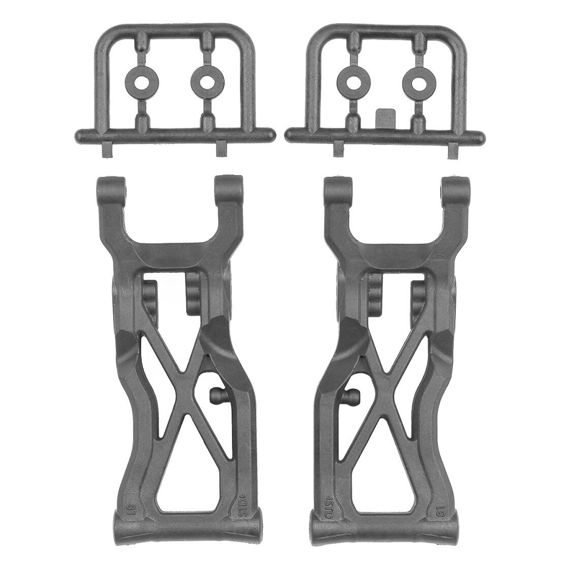 Team Associated RC10B7 FT Carbon Rear Suspension Arms V2, 81mm