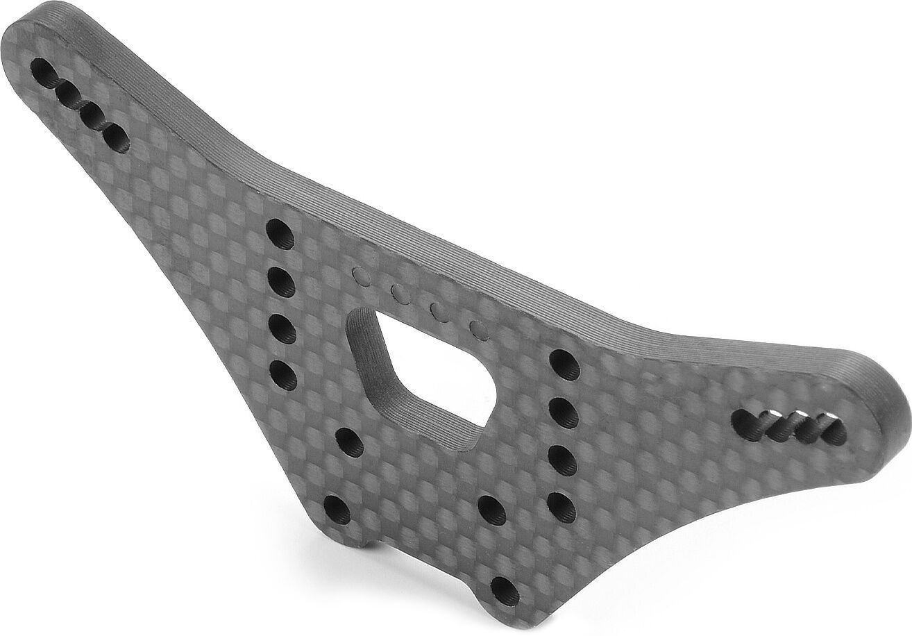 XRAY XB2-2025 Carbon Shock Tower - 4-dots - Rear (1)