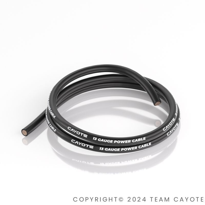 CAYOTE 13AWG Silikonkabel (100cm) - Schwarz