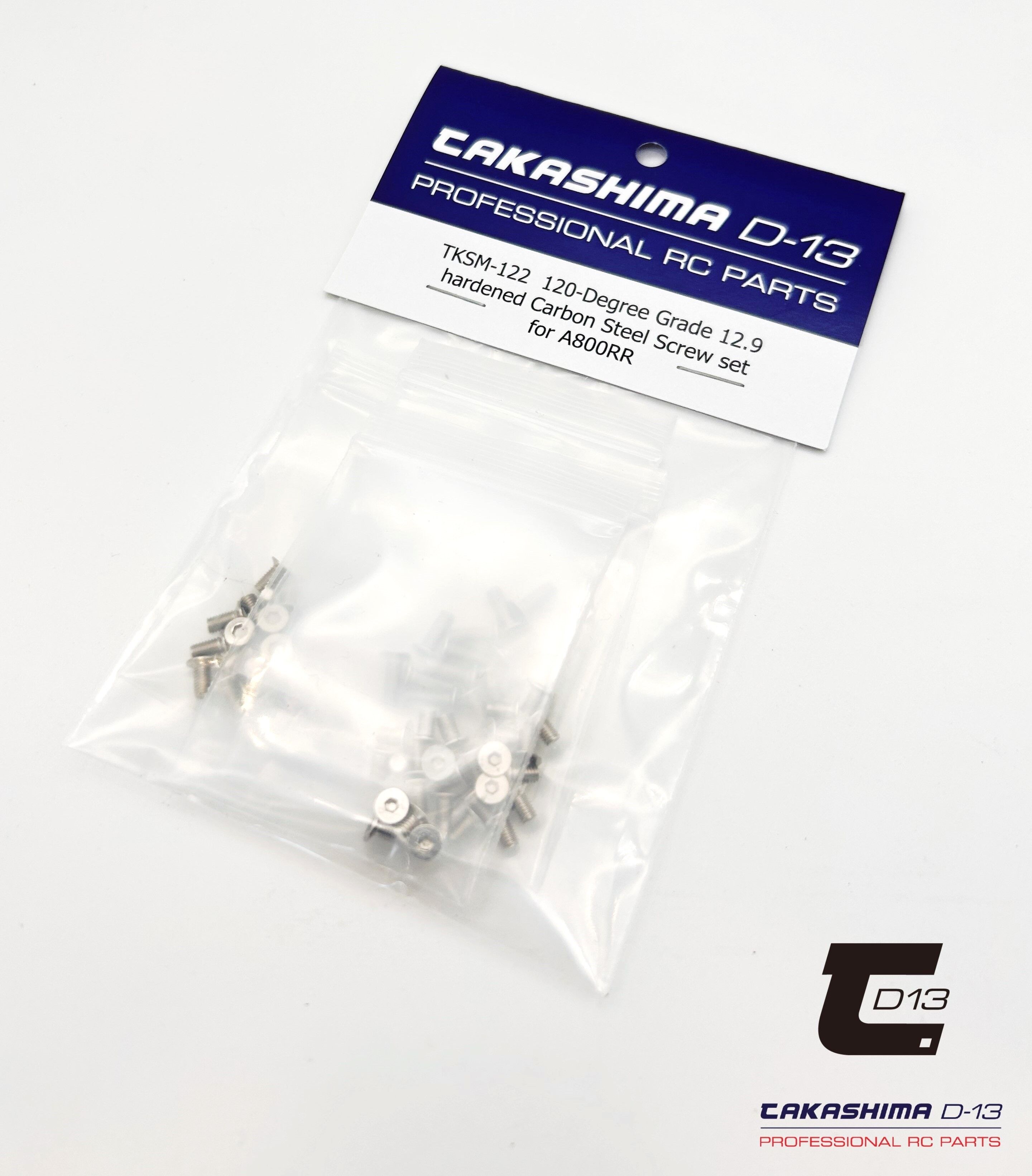 Takashima D-13 120-Degree Grade 12.9 hardened Carbon Steel Screw Set for A800RR