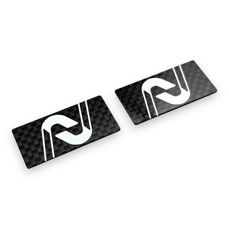INOV8 Carbon "N" Logo Wing Endplates 40x20mm for 1:10 Onroad (2)