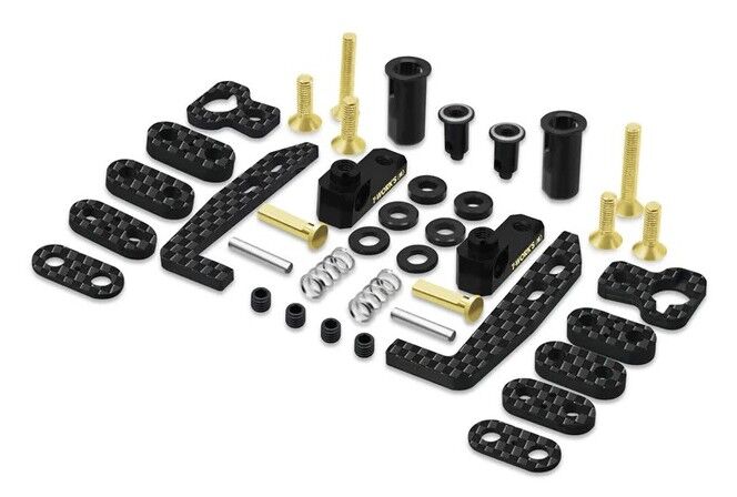 T-Work`s Easy Snap Messing Akkuhalter Set für Mugen Seiki MTC-3