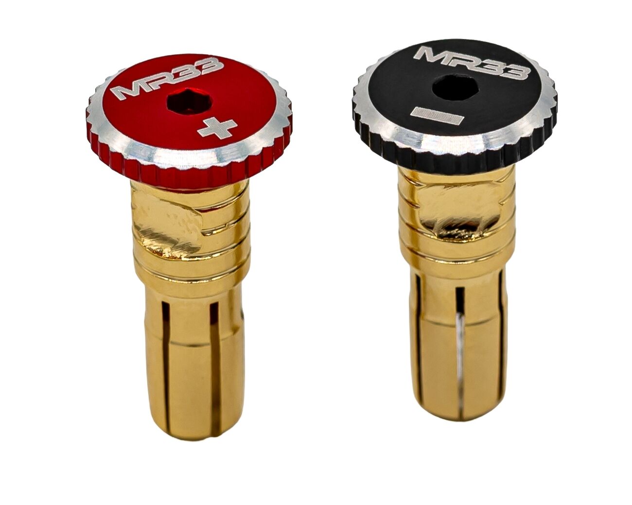 MR33 Quick Lock Gold Connector Set 5mm - Red/Black (2)