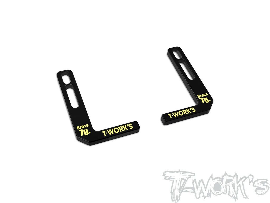 T-Work`s Brass Battery Mounts 2 x 7g for 1:10 Touring Cars