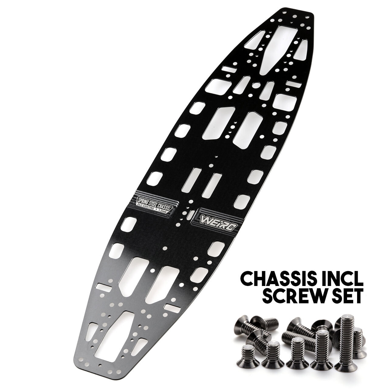WeiRC DLC Stahl Chassis 1,2mm für ARC A11 (139g) inkl. Stahl Schrauben Set