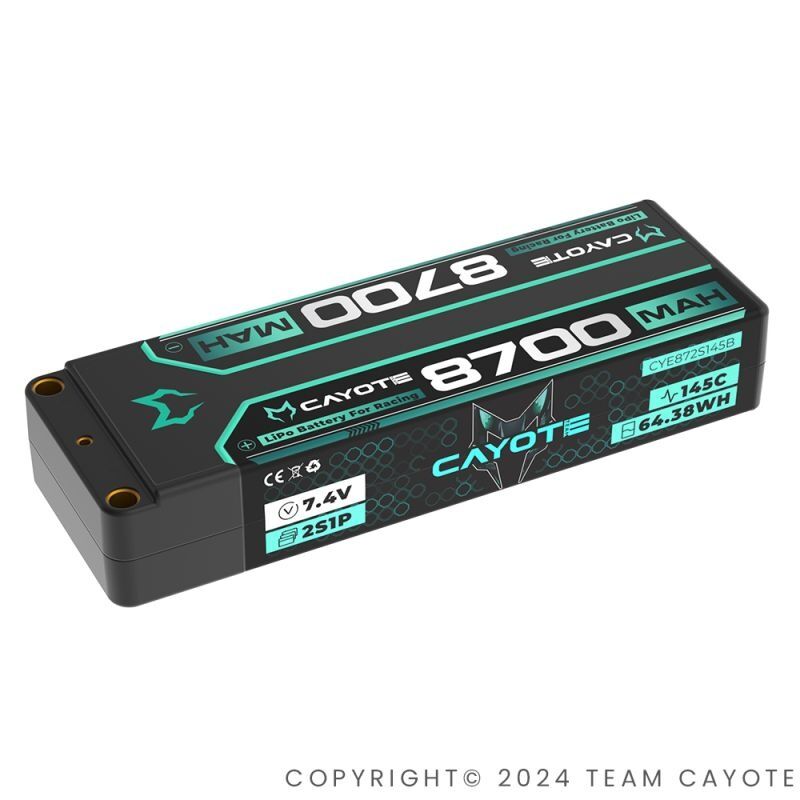 CAYOTE Racing 8700mAh 2S LiPo Akku 7,4V 145C 321g