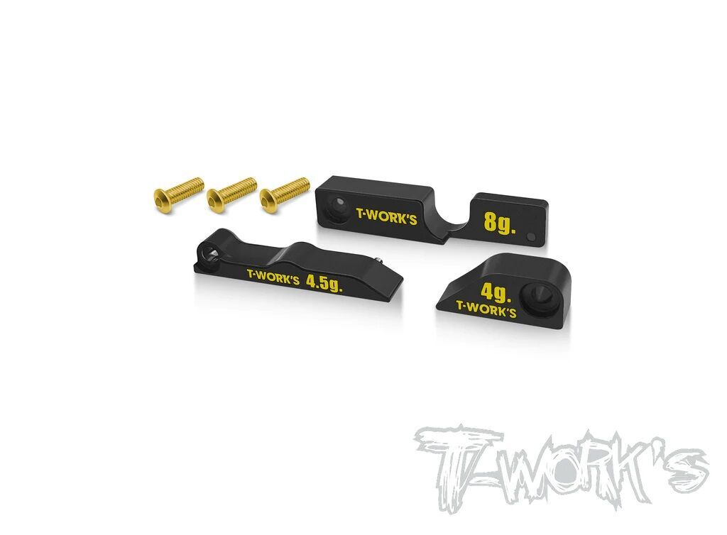 T-Works Brass Weight Set for Motormount Xray X4 + X4-2023 (4+4,5+8g)