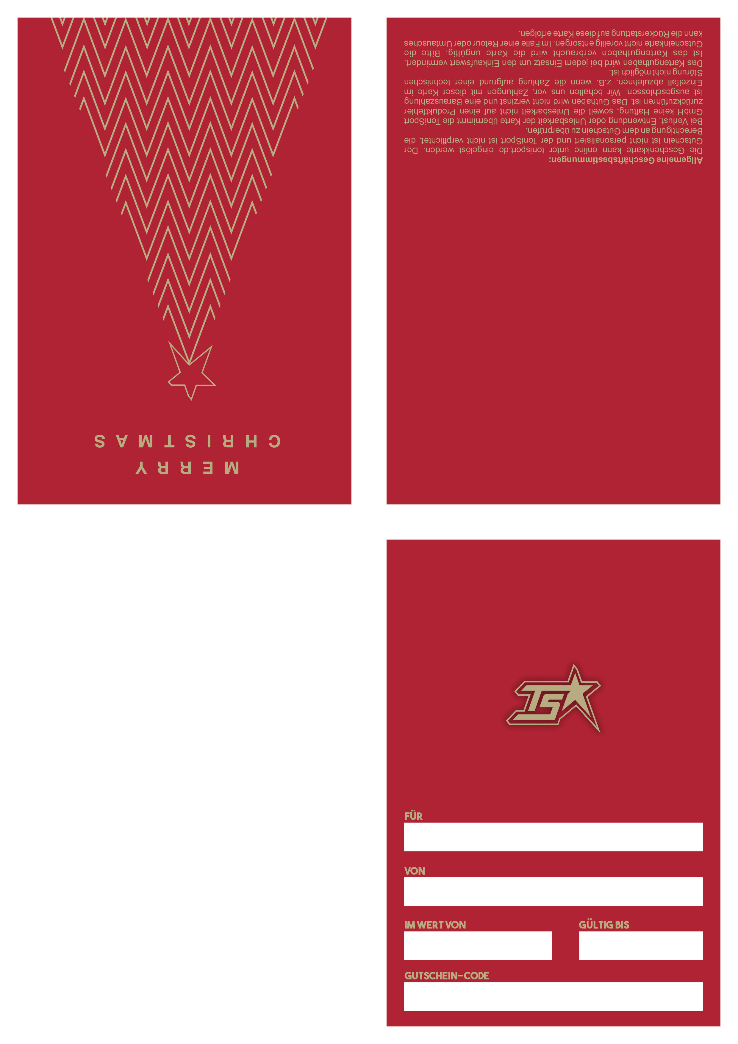 Geschenkkarte DIN A6 XMAS Print@Home