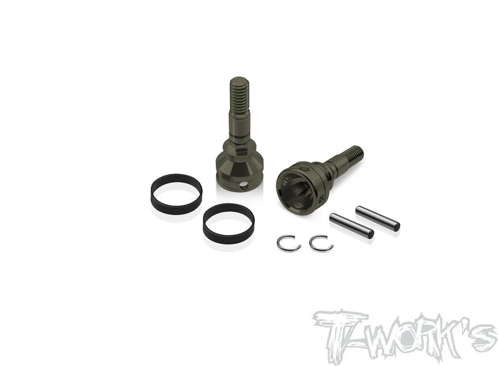 T-Work`s Aluminum Drive Axle (Rear) for Xray X4-2023 Hard Coated (2)
