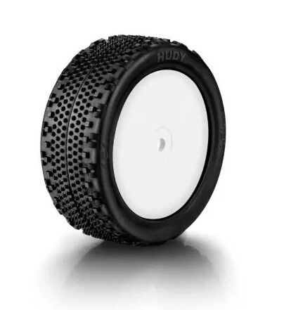 HUDY Carpet Offroad 4WD Tire Pre-glued 1:10 - Front 101 (2)