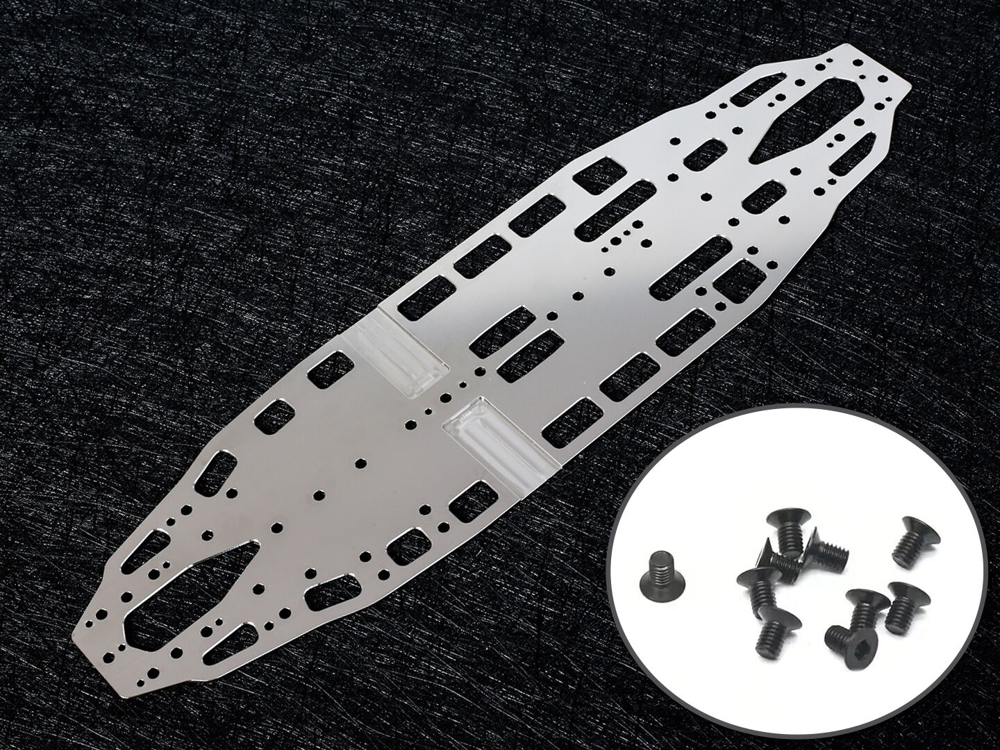 WeiRC Stahl Chassis 1,2mm für RC Maker SP1 inkl. Stahlschrauben Set