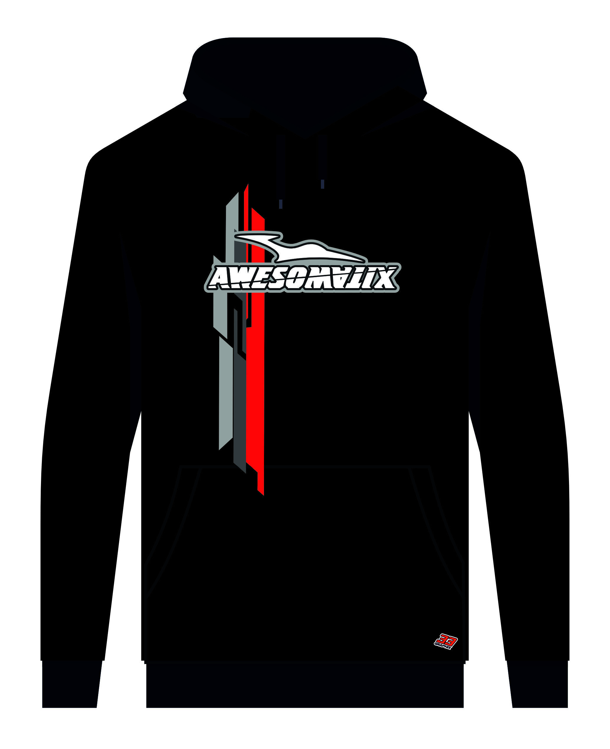 Awesomatix Team Hoodie by 33Graphix - Schwarz