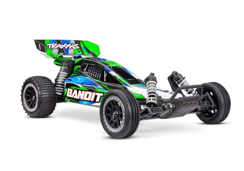 TRAXXAS Bandit Green 1:10 2WD Buggy RTR Brushed HD with Battery and 4 Amp USB-C Charger