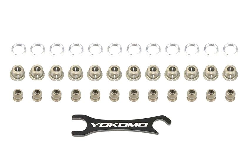Yokomo MS1.0 / MS2.0 Hard-Coated Aluminium Suspension Ball Set (12sets)