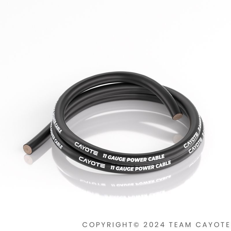 CAYOTE 11AWG Silikonkabel (100cm) - Schwarz