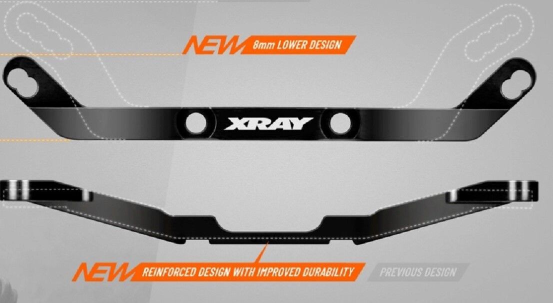 XRAY X4-2023 XLP Aluminum Rear Shock Tower Swiss 7075 T6 (1)