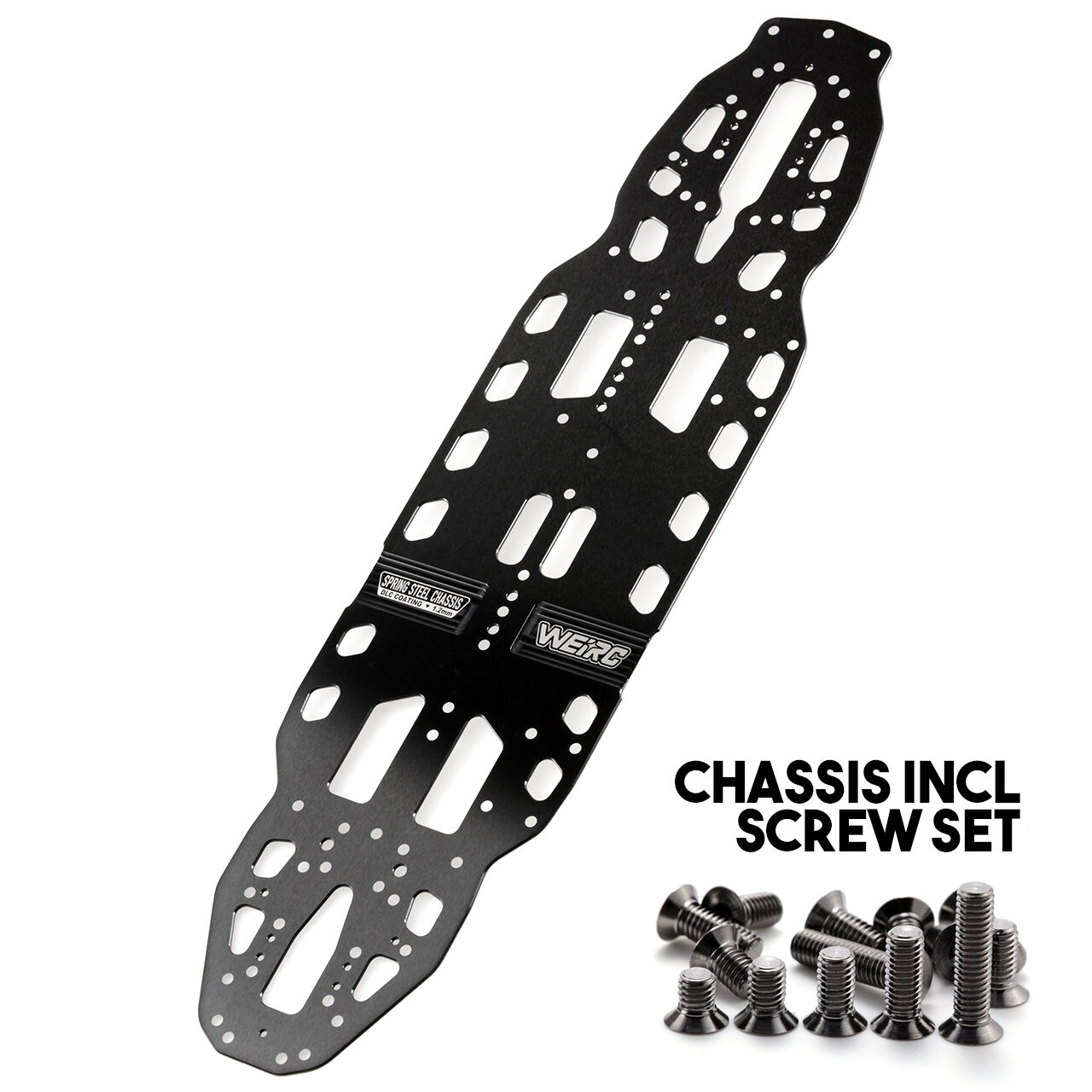 WeiRC DLC Stahl Chassis 1,2mm für Xray X4`26 (158g) inkl. Stahl Schrauben Set