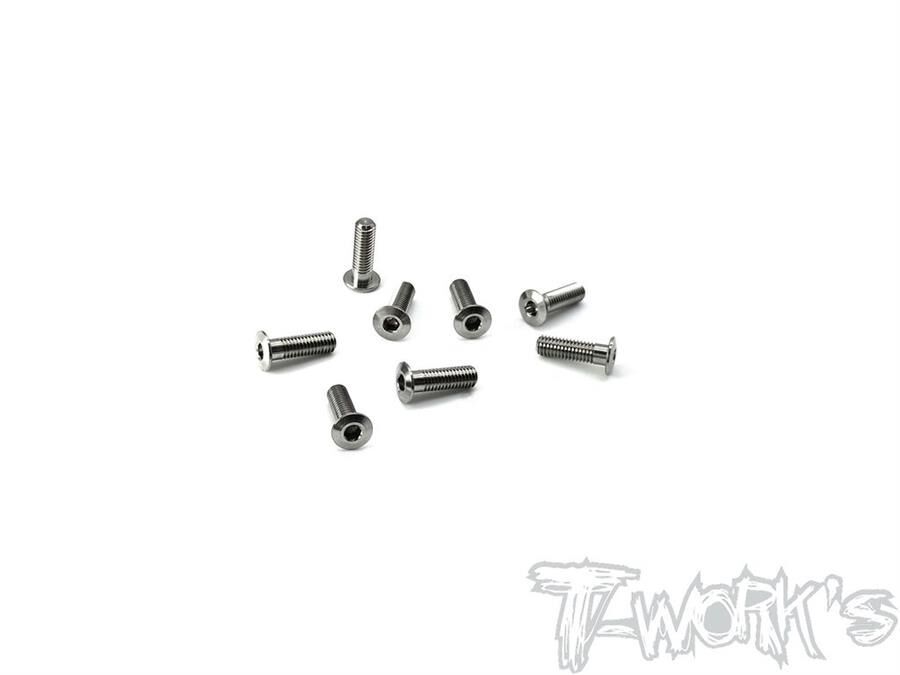T-Work´s 64 Titanium Hex Socket Head Low Profile Half Thread Screw M3 x ...