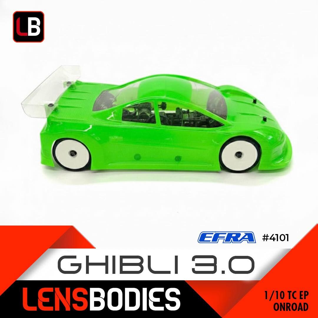 Lens Bodies Ghibli 3.0 Tourenwagen Karosserie 1:10 (unlackiert) - Lightweight 0,5mm