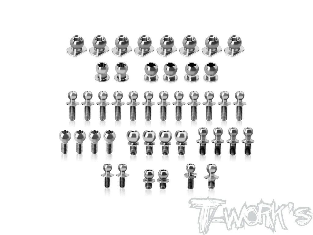 T-Work`s 64 Titanium Ball End Set for Schumacher FT9 (44)