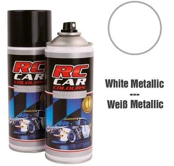 RC Car Colours Lexan Spray 150ml - Metallic White