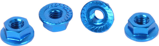 CR035-Core-RC-Aluminuium-Radmutter-M4-geriffelt-Blau-4 Core RC Aluminuium Radmutter M4 geriffelt - Blau (4)