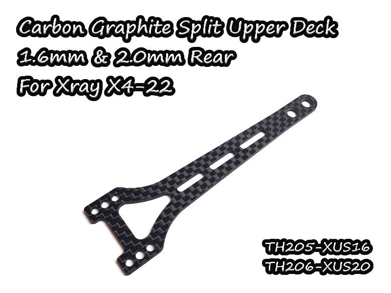 Vigor Kohlefaser Split Topdeck Hinten 2.0mm für Xray X4