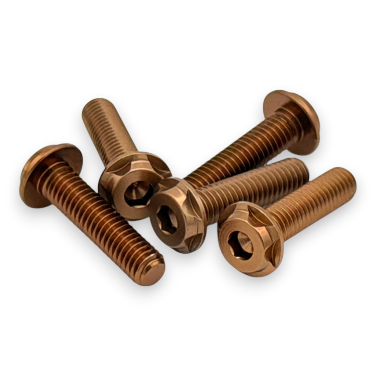 INOV8 X-Lite Bronze 7075 Aluminium Button Head Screws M3x12mm (5)