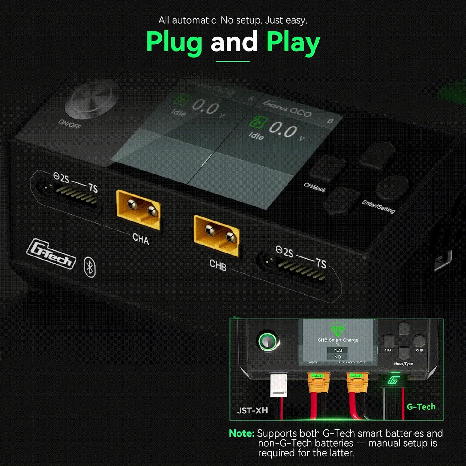 GEAD1000Plus Gens ace iMars D1000 Plus Smart Dual Charger AC 1000W (4)