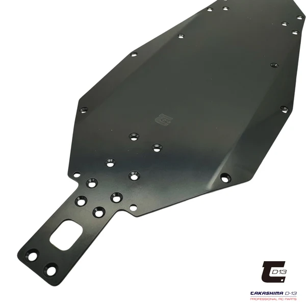 Takashima D-13 Stahl Chassis 1,1mm für Associated B7.1 (212g) - Schwarz
