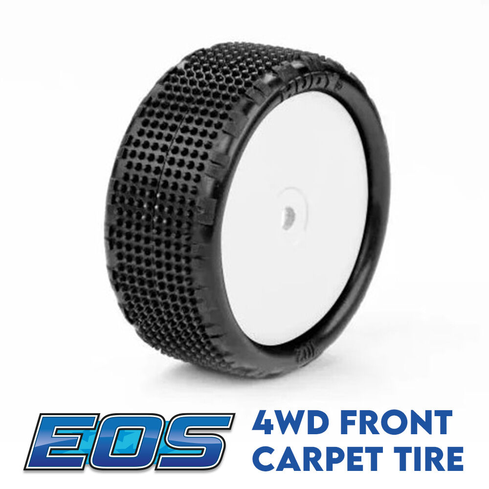 HUDY 4WD Carpet Offroad Front Tire 102 Medium Pre-glued 1:10  (2)